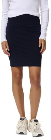 KAFFE Damen Rock Penny Damen Rock Knielang Midirock Jersey Pencil Penny Skirt Strechy Bleistiftrock Normale Passform