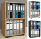 VCM Holzregal stehend | platzsparender Aktenschrank | Maße ca. H. 74 x B. 49 x T. 32 cm | Elegantes Regal | Büroregal – Ulas 2f