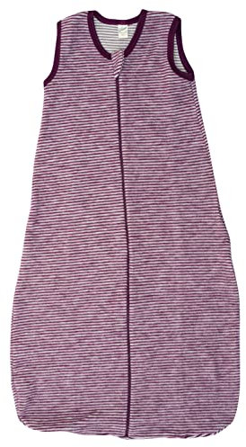 Lilano, Baby Fleece Schlafsack Ohne Arm, 100% Merinowolle (70 cm, Beere Natur)