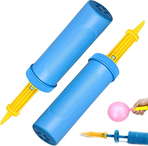 KOMUNJ 2 Stück blau Luftballon Pumpe - Groß Zwei-Wege Luftpumpe Ballon luftpumpe für Luftballons,für Party,Geburtstag Hochzeit und Festival