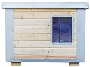 D-BOX BOX4DOG Hundehütte Outdoor Große Hunde Größe 115x92x80cm - Hundezwinger Outdoor - Hundehütte XXL - Hundehütte Holz - Hundehöhle für Große Hunde - Gitterbox Hund
