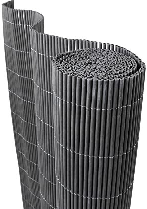 paramondo LOP Sichtschutzmatte Nachhaltiger Sichtschutz Garten Balkon Terrasse Sichtschutzzaun Balkonverkleidung Zaunblende, 150 x 300 cm, Anthrazit