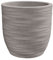 Nicoli Rhea Elegance Pot en résine rotative pour intérieur et extérieur, résistant aux UV, jardinière à bol diamètre 30 cm et 40 cm (Ø 30 x 30 h, cendres)