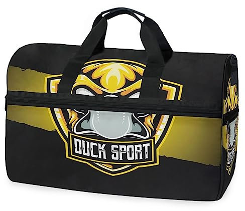 Entensporttiermannschaft Sporttasche Badetasche mit Schuhfach Reisetaschen Handtasche für Reisen Frauen Mädchen Männer
