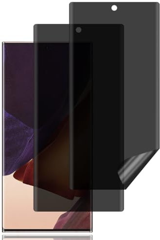 Sichtschutz Schutzfolie für Samsung Galaxy Note 20 Ultra [2 Stück], Privacy Schutzfolie, Sichtschutzfolie, Fingerabdruck-ID-Kompatibel, Kratzfest, Blasenfrei, Anti-Spy Flexibler TPU Displayschutzfoli