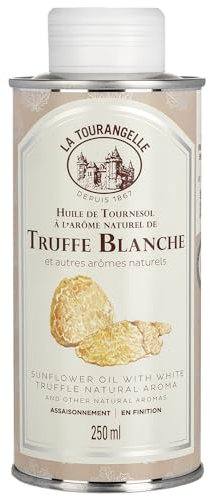 La Tourangelle - Huile de tournesol à l'arôme naurel de truffe blanche - Tuber Magnatum - Huile prestigieuse - 250ml