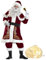Vcindai Weihnachtsmann Kostüm Herren 12 Teilig Nikolauskostüm Santa Claus Costume