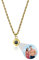 Personalised Circle Photo Necklace with Picture Inside - Customized Rope Chain Necklace for Women, Girls, Wife, Mom