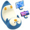 Cyrank Cute Animal Cell Phone Stand, Dolphin Shark Penguin Phone Holder Cute Home Decor Small Desk Phone Stand Mount for Small Phones (Penguin)