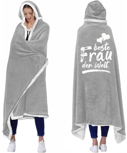 Geschenke für Frau, Decke mit ärmeln Geburtstagsgeschenk für Frau, Kuscheldecke mit ärmeln Frau Geschenk zum Weihnachten Geburtstag Valentinstag, Beste Frau Geschenk