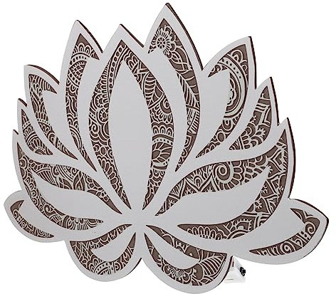 jojofuny Lotus Nachtlampe Led Atmosphärenlicht Für Schlafzimmer Nachtlicht Wandlampe Mit Mandala Design Dekorative Nachttischlampe Energiesparend Usb Betrieben
