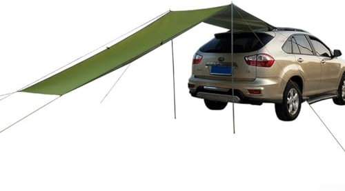 Hasaller Autozelt, Camping, Heckklappe, Vordach, Angelschuppen, Markise, Auto, Heckmarkise, feste Schnalle, Design sicher und wasserdicht (Khaki)