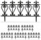 Relaxdays Recinzione per Aiuole, Set da 6 Pannelli per Cortile e Giardino, Bordure in Plastica, HxL: 32,5 x 61 cm, Nero