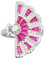 AMONROO Fuchsia CZ Ring Fine Jewellery Sparkling Cubic Zirconia 925 Sterling Silver Wedding Finger Ring With Minimal Design Minimalist Handmade Ring