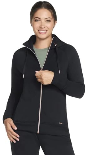 Skechers Damen Skechluxe Elevate Full Zip Jacket Kapuzenpullover, Schwarz, 36
