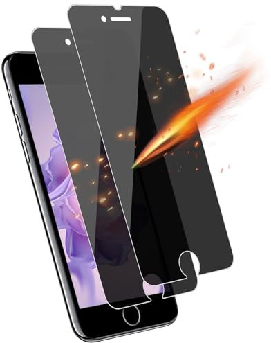 Agedate für Panzerglas für iPhone 6/7/8/se 2020 Sichtschutz Schutzfolie, 2 Stück Schutzglas Folie für iPhone se 2020 Panzerglasfolie, 9H Panzer Schutz Glas Displayschutzfolie für iPhone 8 Schutzfolie