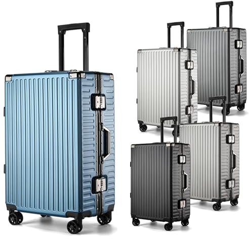 Int’x Koffer M - Hartschalenkoffer groß mit TSA-Schloss - Leichtes Gepäck mit Vier 360°-Rollen - Beschädigungssichere Konstruktion - Hergestellt aus ABS - Reisekoffer - M: 40L - Blau