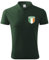 lepni.me Mens Ireland Football Golf or Rugby Polo Shirt with Your Custom Name Number | Irish Flag Badge Personalised Top | Championship 2024 (L Dark Green Without Print)
