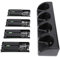 Batterieladegerät-Set für Wii Wiiu-Fernbedienung, Batterieladestation für Wii Wiiu 4-Port-Ladestation + 4er-Pack 2800-mAh-Ersatzbatterien + USB-Kabel (Black)