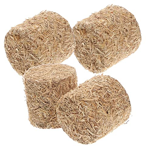ibasenice Miniatur Heuhaufen Dekoration 4 Stück Aus Künstlichem Material Für Minigärten Und Herbst Deko Kleiner Strohballen Rund 2x2x2cm Dekoratives Selbstgemacht Bauernhof Ornament