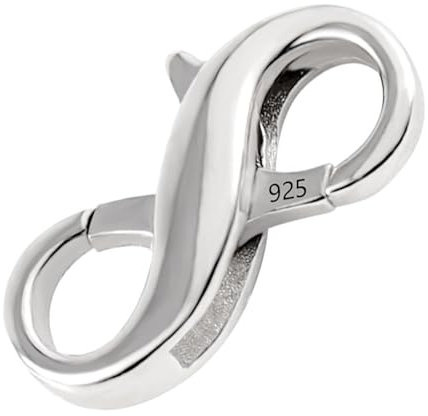 1 Pezzi Argento 925 Chiusura Moschettone Grande,Chiusure per Collane Chiusure per Braccialetti Chiusura Bracciale,Chiusura a Molla per Braccialetti Collane Fai da Te Accessori Componenti