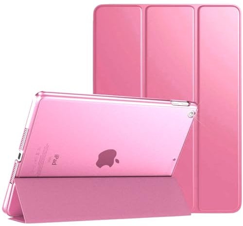 For Apple iPad 5Th (2017) / iPad 6Th (2018) Generation (9.7 Inch) Case Cover - Auto Wake/Sleep - Smart Magnetic Leather - Fit For Model No. A1822 / A1823 / A1893 / A1954 (Pink)