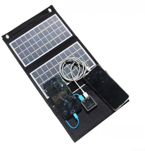 Besttoolifes 20W/15W/10W Portable Solar Panel Charger, USB 5V With Detachable Power, IP67 Waterproof Foldable Solar Charger For Mobile Phone Power Station Hiking(3 fold)
