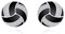 AXELUNA Volleyball Ohrstecker Ohrringe für Frauen 925 Sterling Silber CZ Volleyball Ohrringe Schmuck Geschenke für Mutter Ehefrau