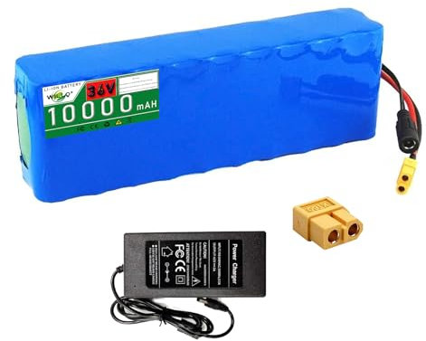 WILLQ Ebike-Akku Li-Ionen-Akku 36V 30Ah 25Ah 20Ah 15Ah 10Ah Lithium-Akkupack mit Ladegerät für 1000W 750W 500W 200W Faltrad-Motor-Kit,36v10ah