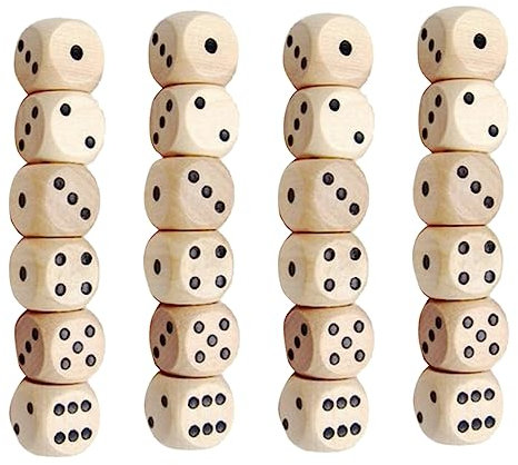 VICASKY 20st Würfel Leeres Brettspiel Flash- Partygeschenke Partyzubehör Hölzern