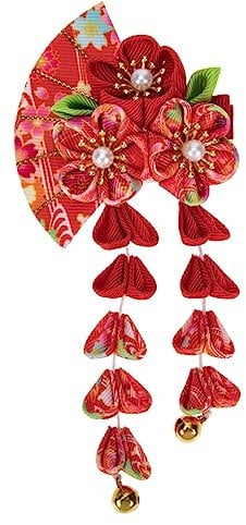 Ipetboom Haarnadel Im Japanischen Stil Quasten-fächerform Haarspange Für Mädchen Haar-accessoires Für Maskerade Hochzeit