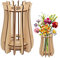 Vaso per fiori di mattoncini da costruzione in legno puzzle bouquet bottiglia, vaso di fiori in legno per kit di costruzione bouquet Lego supporto per Lego rose ciliegi girasoli tulipani narcisi loto