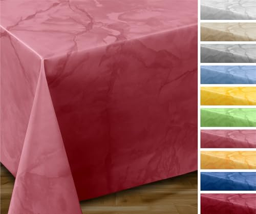 BEAUTEX Wachstuchtischdecke Marmor rund 140 abwaschbar, wetterfest | wasserundurchlässig, pflegeleicht, strapazierfähig, zuschneidbar, edle Optik, ideal für Esszimmer, Garten und Balkon