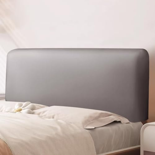 TLMQYXZE PU Leder Bettkopfteil Hussen Bett Kopfteil Bezug,Wasserdicht Weicher Strecken Staubdicht, Schutzhülle Für Gepolsterte Schlafzimmer Kopfteil(Taupe,190-210cm)