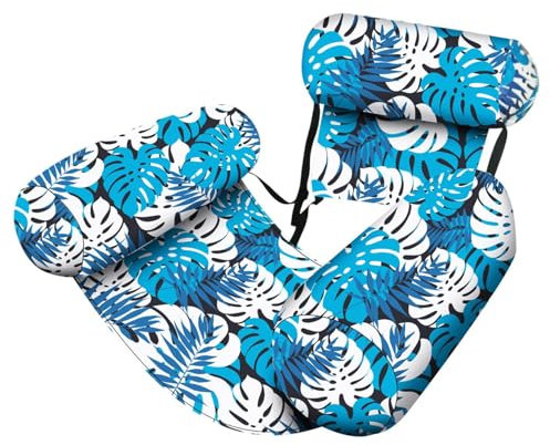 syayw Aufblasbare Schwimminsel,Aufblasbarer Poolfloß Für Erwachsene - Wasserhängematte Schwimminsel Liege Für See Badespaß Sommer