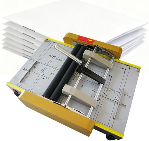 ShaiVrissian Machine électrique Reliure Et Pliage,Agrafeuse Plieuse Papier Format,Plat Clinch Automatique,équipement Professionnel,pour Brochures,Manuels,Invitations,Cartes De Vœux