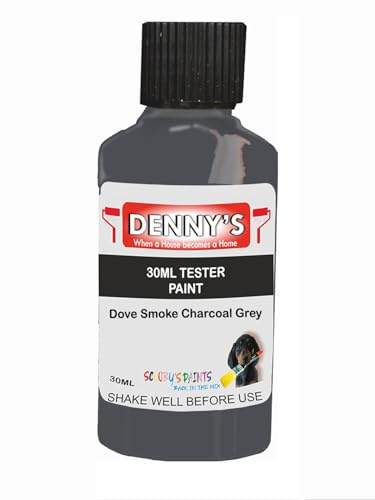 Premium Interior Wall & Ceiling Emulsion Paint – Dove Smoke Charcoal Grey – Rich Matt Finish, Durable & Washable, Low Odour, Ideal for Living Rooms, Bedrooms & Hallways (30ML Tester Bottle)