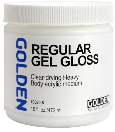 GOLDEN Artist Colors Regular Gel Gloss, 16 fl. oz. Jar