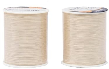 Korbond 320m Sewing Thread –2 x 160m Spools - Cream Polyester – Hand and Machine Sewing