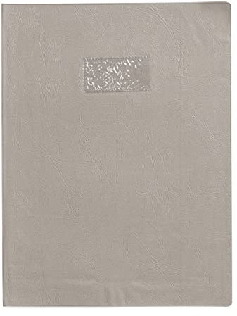 CLAIREFONTAINE Protège-cahier Grain cuir 20/100ème 21x29,7 Gris