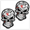 SkinoEu® 2 Stück Vinyl Aufkleber Autoaufkleber Bomb Stickers Schädel Totenkopf Stickers Auto Moto Motorrad Fahrrad Helm Fenster Tür Tuning B 52