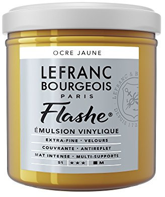Lefranc Bourgeois Flashe 300653 - Pittura acrilica e vinile, altamente pigmentata, elastica, resistente alla luce, resistente all'invecchiamento, opaca, per interni ed esterni, vaso da 125 ml, colore: