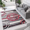 TAPISO Dream Teppich Wohnzimmer Schlafzimmer Kurzflor Modern Meliert Grau Creme Rot Kreise Streifen Design ÖKOTEX 250 x 350 cm