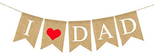 Liebe Papa Banner Girlande rustikale Väter Tag Dekorationen Vatertag Party Supplies