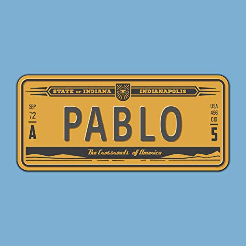 Dekoratives Nummernschild, aus Aluminium oder PVC, bedruckt im Vintage-Stil, Amerikanischer Stil, personalisierbar, 8 Modelle
