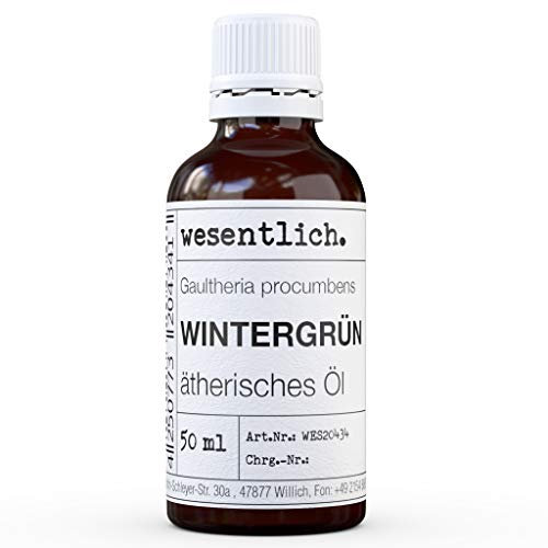 Wintergrünöl - reines ätherisches Öl von wesentlich. - 100% naturrein aus der Glasflasche (50ml)