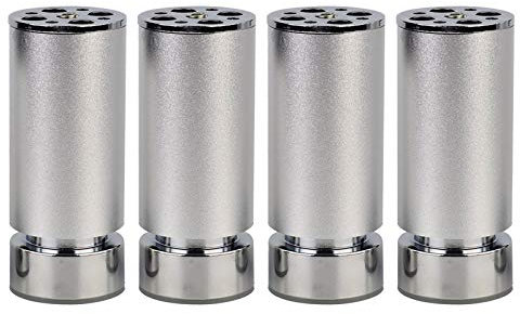 Jolan Pieds De Meubles en Aluminium,Pieds De Table,Pieds De Canapé,Réglable 0-6Mm,Jambes De Remplacement Durables,Boulons M8 Intégrés,Porteur 500KG.,10cm