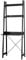 URBNLIVING Verona Ladder Work Desk 2 Shelves Wooden Bedroom Computer Table Office Storage Free Standing (Black)