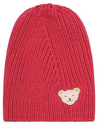 Steiff Girl's Mütze ohne Bommel Hat, Raspberry, 49