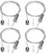 JaneYi 4 pièces Kit de Suspension Plafond Câble de Suspension Réglable Fil de Suspension Luminaire Corde en Acier Inoxydable à Suspendre Kit pour Panneau LED de Plafond Lumières Linéaires - 1 Mètre
